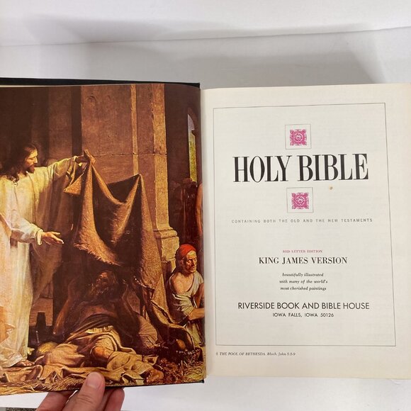 Holy Bible Family Circle Edition King James Version Riverside Illustrated Black - Picture 10 of 16